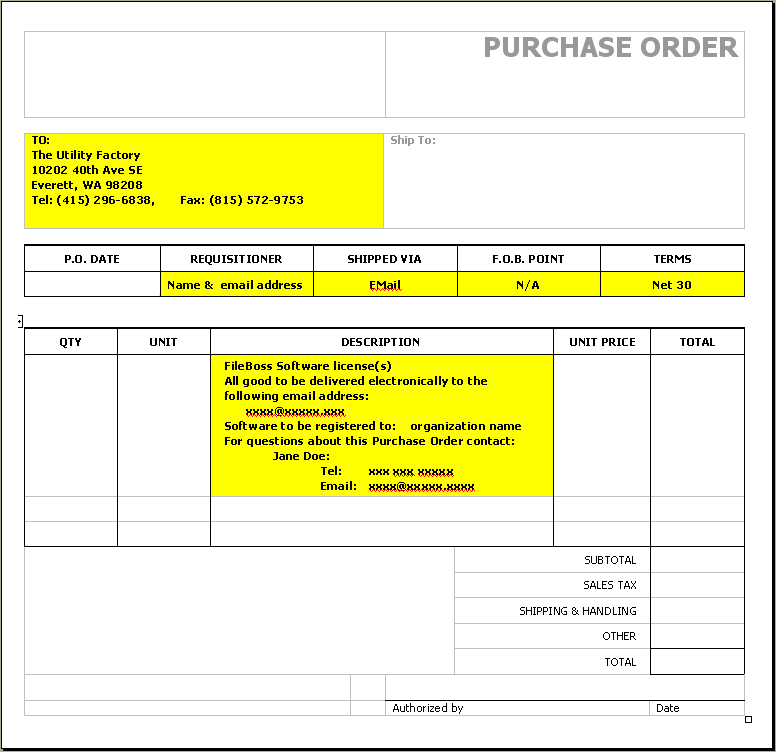 How Much Does It Cost To Write A Purchase Order