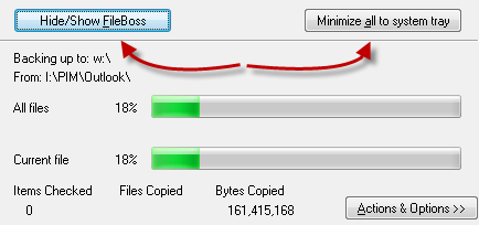 Copy progress dialog