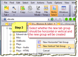Dragging a tab to create a new group3